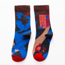 Load image into Gallery viewer, Women Long Sock Cartoon Print Creative Fashion Personalized Novelty Men Women Socks Winter Warm Comfortable Cotton Socks Running Cycling Socks For Men And Women
