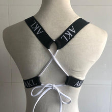 Load image into Gallery viewer, Women Luxury Black White Swimwear Women's Swimming Suit Push Up Bikini  Lace Up Bikinis Women Swimsuit Women's Bathing Suits Push Up Halter Bandage Bikini Letter Printing Mini Summer Bikini Set
