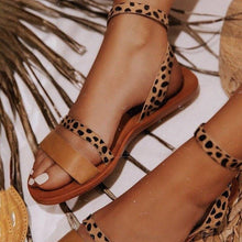 Load image into Gallery viewer, Women Luxury Party Sandals Fashion Summer Casual Black Business Sandals Buckle Straps Beach Shoes Retro Fashion Summer Women Shoes Print Casual Sandals

