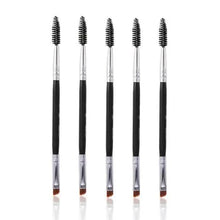 Load image into Gallery viewer, Women Makeup Brush 5Pcs Professional Black Eyebrow Inclined Flat Angled Brush Makeup Tool Wooden Pole Eyeliner Eyeshadow Women Cosmetic
