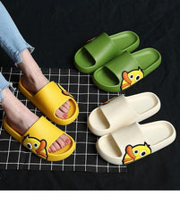 Load image into Gallery viewer, Women Men Slippers Summer Beach Slides Winter Sandals Flip Flops Duck Platform Thick Soled Couples Bathroom Quick Drying EVA Open Toe Soft Slippers Thick Lightweight Slippers
