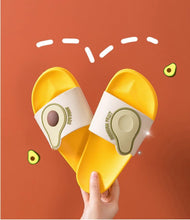Load image into Gallery viewer, Women Men Summer Slippers Casual Sandals Beach Slides Fruits Avocado Flip Flops Non-Slip Soft Sole Bathroom Shoes Open Toe Soft Slippers Non-Slip Soft Shower Spa Bath Pool Gym House Sandals
