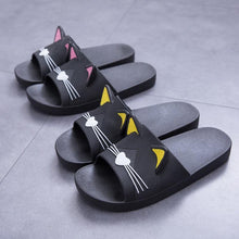 Load image into Gallery viewer, Women Men Summer Slippers Slide Sandals Beach Flip Flops Cats Thick Bottom Couple Boys Girls Comfort Shoes Fashion Outdoor Slides Beach Pool Gym House Slipper
