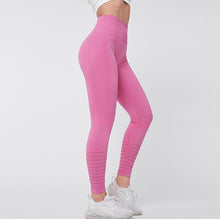 Load image into Gallery viewer, Women Mesh Leggings High Waist Seamless Fitness Leggings Fashion Female Gym Workout Leggings Seamless Gym Running Stylish Tight Athletic Leggings Soft Active Legging For Women
