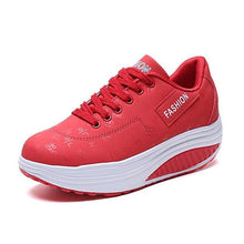 Load image into Gallery viewer, Women Modern Sneakers Height Increasing Flatform Lace-up Walking Leather Sneakers Fashion Breathble Vulcanized Shoes Women Casual Sport Sneakers
