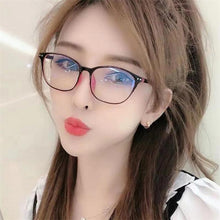 Load image into Gallery viewer, Women Myopia Glasses Ladies Blue And Anti Eye Strain Headache Computer Glasses  Transparent Lens Film Coated Oval Formed Myopia Glasses -1.0 -1.5 -2.0 -2.5 -3.0 -3.5 -4.0 -4.5 -5.0 -5.5
