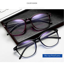 Load image into Gallery viewer, Women Myopia Glasses Ladies Blue And Anti Eye Strain Headache Computer Glasses  Transparent Lens Film Coated Oval Formed Myopia Glasses -1.0 -1.5 -2.0 -2.5 -3.0 -3.5 -4.0 -4.5 -5.0 -5.5
