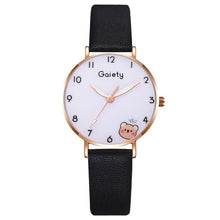 Load image into Gallery viewer, Women New Color Bear Fashion Student Quartz Watch Bracelet Combination Set Kids Girl Wrist Watch Bracelet Leather Rhinestone Luxury Design Simple Dress Women's Watches
