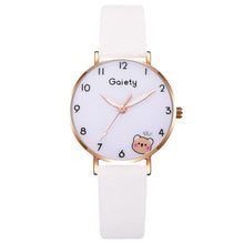 Load image into Gallery viewer, Women New Color Bear Fashion Student Quartz Watch Bracelet Combination Set Kids Girl Wrist Watch Bracelet Leather Rhinestone Luxury Design Simple Dress Women's Watches

