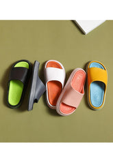 Load image into Gallery viewer, Women Outside Slippers Summer Runway Shoes EVA Soft Thick Sole Non-slip Outdoor Women Slides Pool Beach Open Toe Soft Slippers Thick Lightweight Non-Slip Shower Bath Cloud Slides Pool Gym House Sandals
