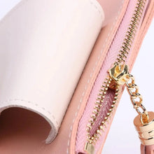 Load image into Gallery viewer, Women Pink PU Leather Short Wallet Trendy New Fashion  Vintage Mini Purses Cute Feather Design Wallets
