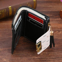 Load image into Gallery viewer, Women Pink PU Leather Short Wallet Trendy New Fashion  Vintage Mini Purses Cute Feather Design Wallets
