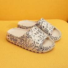 Load image into Gallery viewer, Women Platform Flat Slippers Outdoor Flip Flops Summer Beach Fashion Indoor Slippers Unisex Men Non-slip Slides Thick Sole Home House Cloud Cushion Sandals For Indoor And Outdoor

