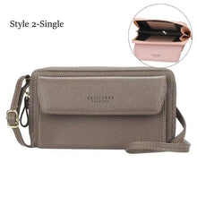 Load image into Gallery viewer, Women Pu Leather Double Layer Large Portable Crossbody Capacity Card Holders Handbags - Trendy Portable Crossbody Handbags
