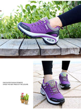 Load image into Gallery viewer, Women Running Air Cushion Athletic Sneakers Walking Breathable Sport Lace Up Hight Platform Casual Shoes Womens Mesh Sneakers Fashion Tennis Breathable Walking Gym Work Shoes

