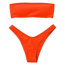 Load image into Gallery viewer, Women's Bikini High Waist Tummy Control Two Piece Swimsuit Swimwear Girl Beach Bathing Suit Woman Fashion Swimwear Padded High Waist Cheeky Bathing Suit
