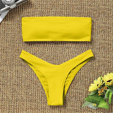 Load image into Gallery viewer, Women's Bikini High Waist Tummy Control Two Piece Swimsuit Swimwear Girl Beach Bathing Suit Woman Fashion Swimwear Padded High Waist Cheeky Bathing Suit

