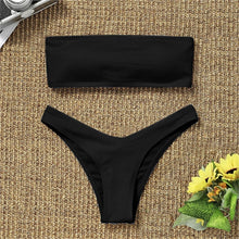 Load image into Gallery viewer, Women's Bikini High Waist Tummy Control Two Piece Swimsuit Swimwear Girl Beach Bathing Suit Woman Fashion Swimwear Padded High Waist Cheeky Bathing Suit
