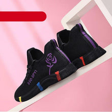 Load image into Gallery viewer, Women's Breathable Non-slip Platform Fashion Autumn New Casual Running Shoes Black Sneakers Lightweight Mesh Tennis Sneaker Fashion Athletic Walking Shoes
