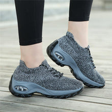 Load image into Gallery viewer, Women's Casual Chunky Sneakers Platform Walking Shoes Fashion Knited Casual Walking Shoes Sock Sneakers Slip On Mesh Air Cushion Comfortable Easy Shoes
