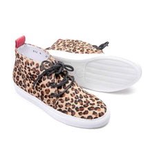 Load image into Gallery viewer, Women's Pony Hair Leopard Chukka Sneaker
