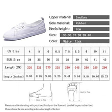 Load image into Gallery viewer, Women's Genuine Leather Sneakers Casual Fashionable Sports Shoes Vulcanized Woman Summer Flat Shoe Leather Women Lace Up Casual Shoes White Fashion Sneakers
