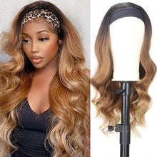 Load image into Gallery viewer, Women's Headband Wig Body Wave Natural Black Blonde Wigs with Headband Fake Hair Synthetic Wigs For Black Women Cosplay Wigs For Women Gifts for girlfriends
