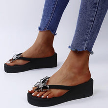 Load image into Gallery viewer, Women's Sandals Summer Slippers Elegant Butterfly Shoes Open Toe Fashion Comfortable Elegant Platform Shoes Pink Sandals For Women Dressy Modern Thick Platform Sandals
