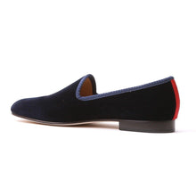 Load image into Gallery viewer, Women's Navy Velvet Slipper
