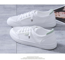 Load image into Gallery viewer, Women's White Casual Sneakers Spring  Summer Breathable Flats Solid Color Mesh Shoes Fashion White Flat Sneakers Women Workout Tennis Walking Gym Fashion Sneakers
