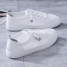 Load image into Gallery viewer, Women's White Casual Sneakers Spring  Summer Breathable Flats Solid Color Mesh Shoes Fashion White Flat Sneakers Women Workout Tennis Walking Gym Fashion Sneakers

