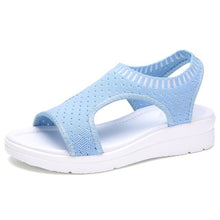 Load image into Gallery viewer, Women Sandals Breathable Comfort Walking Shoes Heels Summer Platform Sandal Casual Comfortable Sandals For Women Ankle Elastic Lightweight Soft Modern Beach Sandals
