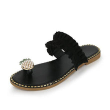 Load image into Gallery viewer, Women Sandals Slippers Flat Flip Flops String Bead Summer Fashion Woman Slides Elegant Pineapple Slides Flat Sandals Strappy Slides Sandals Open Toe Summer Beach Outdoor Shoes
