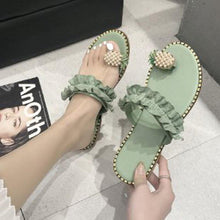 Load image into Gallery viewer, Women Sandals Slippers Flat Flip Flops String Bead Summer Fashion Woman Slides Elegant Pineapple Slides Flat Sandals Strappy Slides Sandals Open Toe Summer Beach Outdoor Shoes
