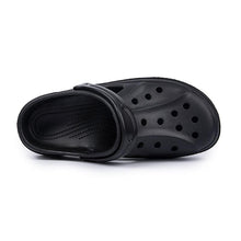 Load image into Gallery viewer, Women Sandals Summer Hole Shoes Rubber Clogs Garden Shoes Black Beach Flat Sandals Garden Shoes Sandals Lightweight Slip On Classic Adjustable Outdoor Walking Clogs
