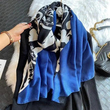 Load image into Gallery viewer, Women Scarf Leopard Print Cotton Large Size Scarfs For Winter Shawls Winter Warm Casual Wear For Women Lovely Floral Tassel Cotton ab Shawls Lady Silk Wraps Scarves
