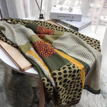 Load image into Gallery viewer, Women Scarf Leopard Print Cotton Large Size Scarfs For Winter Shawls Winter Warm Casual Wear For Women Lovely Floral Tassel Cotton ab Shawls Lady Silk Wraps Scarves
