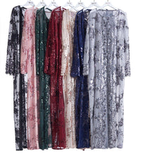 Load image into Gallery viewer, Women Short Sleeve Printed Flower Dress Ladies Long Dresses
