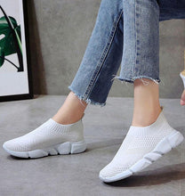 Load image into Gallery viewer, Women Slip On White Sneakers Vulcanize Shoes Super Light Women Casual Breathable Walking Shoes Lightweight Running Shoes Mesh Workout Casual Espadrilles Sports Sneakers
