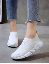 Load image into Gallery viewer, Women Slip On White Sneakers Vulcanize Shoes Super Light Women Casual Breathable Walking Shoes Lightweight Running Shoes Mesh Workout Casual Espadrilles Sports Sneakers
