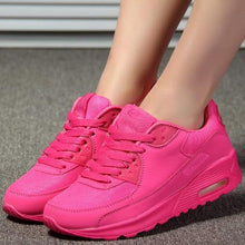 Load image into Gallery viewer, Women Soft Platform Sneakers Green Black Pink Breathable Air Cushion Casual Sports Women Trainers Fashion Lightweight Tennis Sport Walking Athletic Casual Footwear Sneakers
