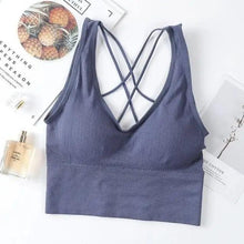 Load image into Gallery viewer, Women Sports Bra Sexy Brathable Sports Top Yoga Bra Push Up Top Female Gym Fitness Sports Underwear Female Seamless bra
