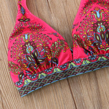 Load image into Gallery viewer, Women Summer Beautiful Print Swimsuit Bikini Set  Women's Solid Halter Padded Push Up Bikini Set Two Pieces Swimsuit Swimwear Bathing Suit Push-up Bandage Swimming Costume Bathing Suit Fashion Beachwear
