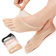 Load image into Gallery viewer, Women Summer Five-Finger Socks Ultrathin Funny Toe Invisible Sock With Silicone Anti-Skid Breathable Anti-Friction For Women
