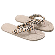 Load image into Gallery viewer, Women Summer Floral Flip Flops Beach Sandals Thongs Slippers Hemp Rope Travel Flip-Flops Unisex Home Slippers Flax Women House Slipper Open-Toe Breathable Slippers
