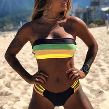 Load image into Gallery viewer, Women Swimsuit Bikini Set New Arrival Women Bandage Bathing Suit Female Swimwear Bathing Suits Beach Wear Bikini Sets Striped Swim Beach Wear

