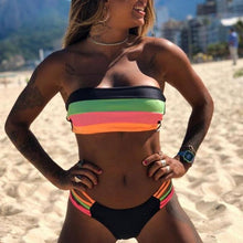Load image into Gallery viewer, Women Swimsuit Bikini Set New Arrival Women Bandage Bathing Suit Female Swimwear Bathing Suits Beach Wear Bikini Sets Striped Swim Beach Wear

