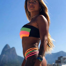 Load image into Gallery viewer, Women Swimsuit Bikini Set New Arrival Women Bandage Bathing Suit Female Swimwear Bathing Suits Beach Wear Bikini Sets Striped Swim Beach Wear

