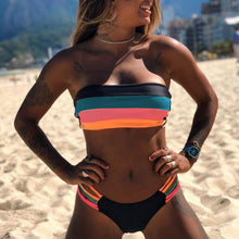 Load image into Gallery viewer, Women Swimsuit Bikini Set New Arrival Women Bandage Bathing Suit Female Swimwear Bathing Suits Beach Wear Bikini Sets Striped Swim Beach Wear
