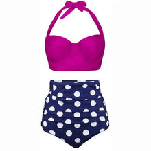 Load image into Gallery viewer, Women Swimsuits Vintage Push Up Polka Dot Plus Size Bathing Suits High Waist Bikini Underwire High Waist Swimsuit Bathing Suits Bikini Women Swimsuits Vintage Push Up Bathing Suits
